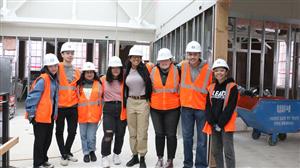 Grant students at construction site 